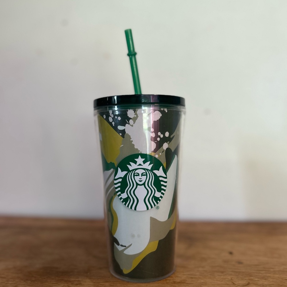 Starbucks Multicolor Tumbler with Green Straw